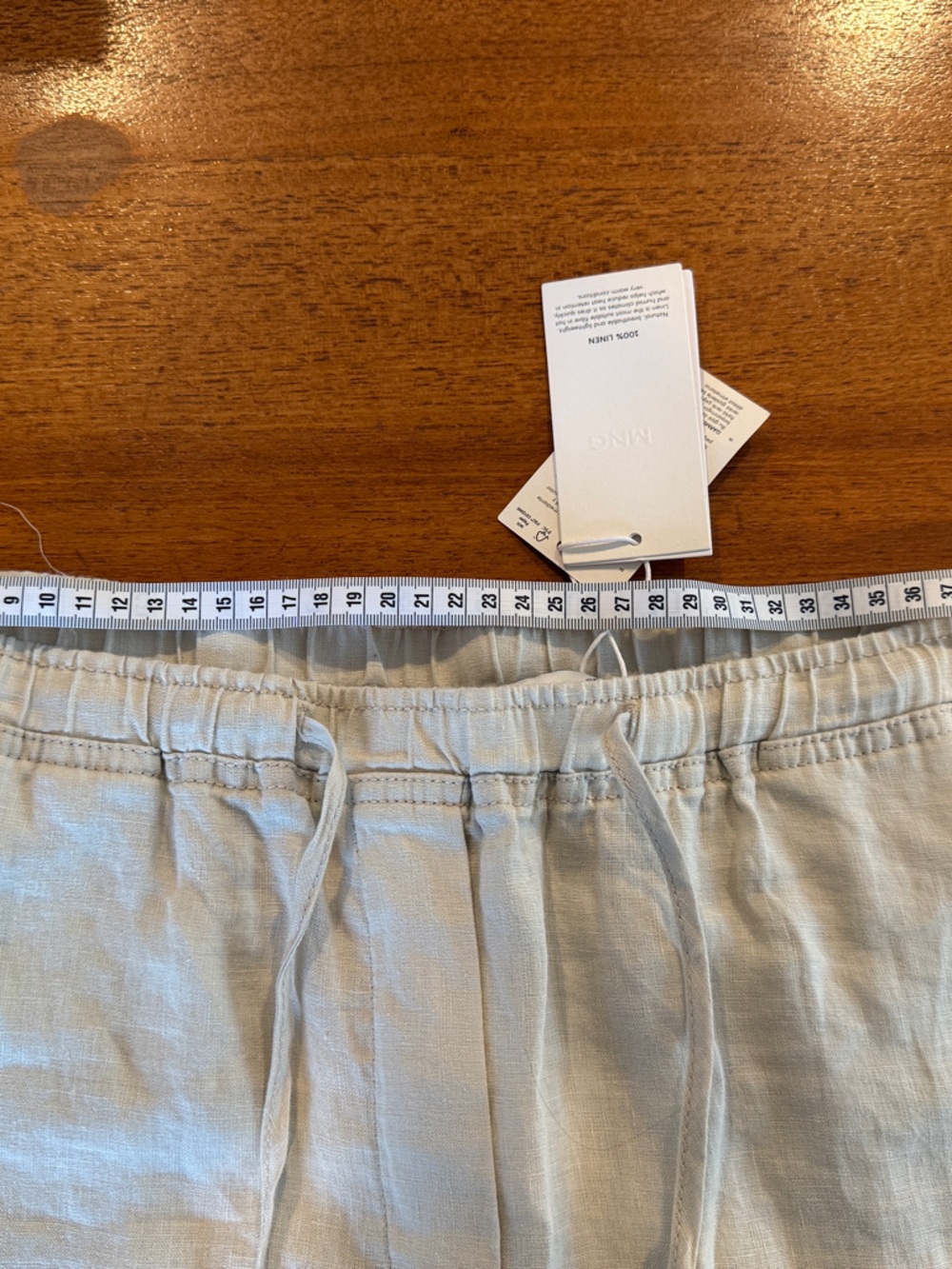 Light Beige 100% Linen Casual Capris NWT